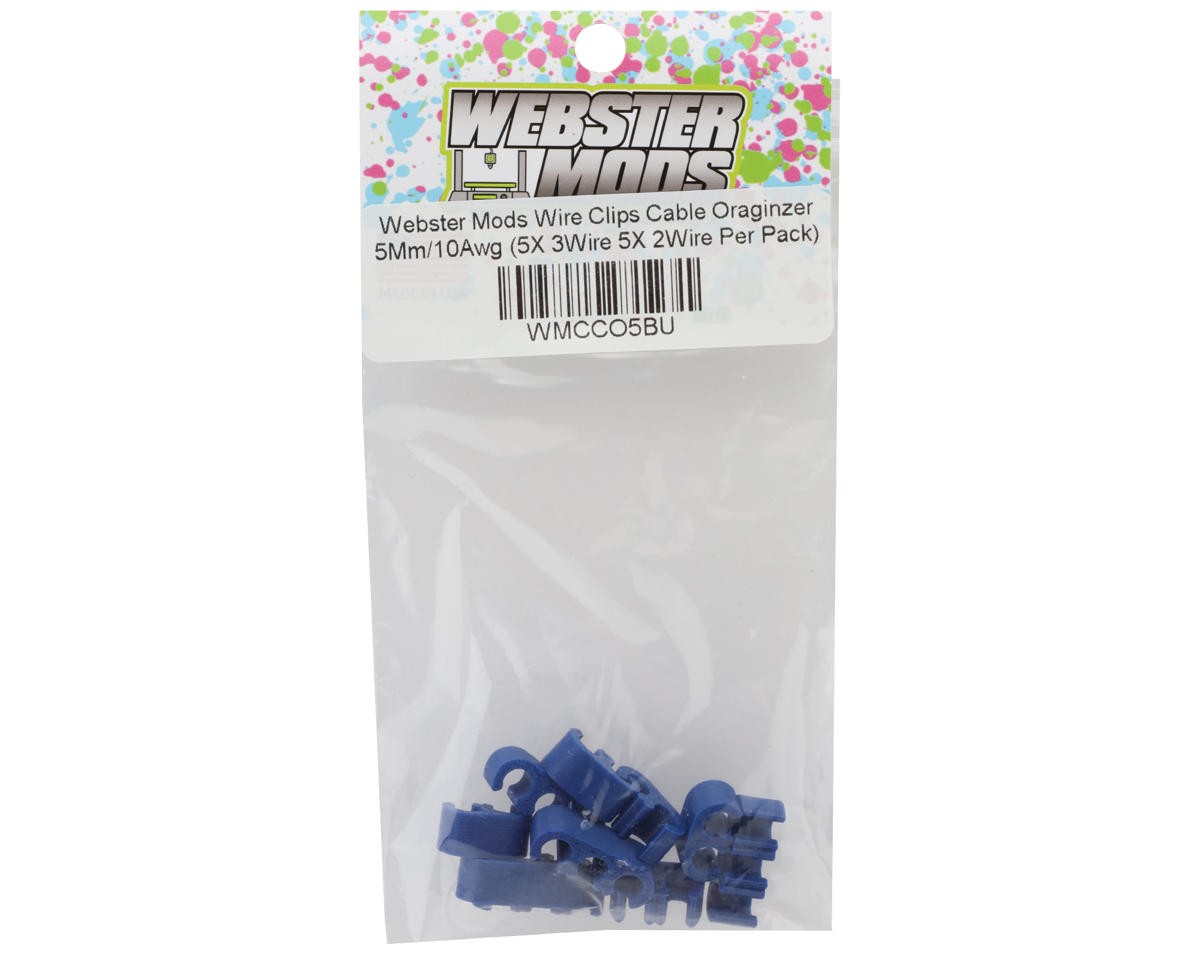 Webster Mods Wires & Cables Organizer Clips (Blue)