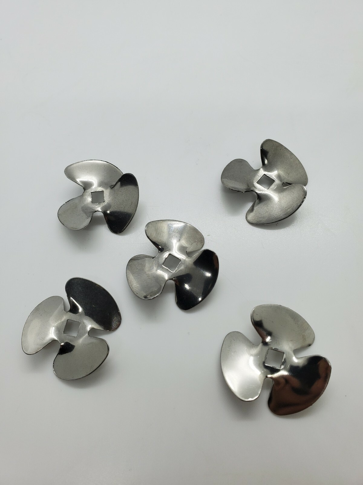 Lot of Ten 30mm 3 Blade Metal RC Boat Propellers with 4mm Hole