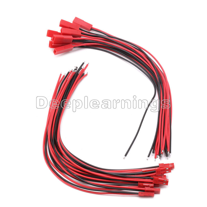 20Pairs Micro JST 1.25 2-Pin Male and Female Connector plug with Cables 100mm NE
