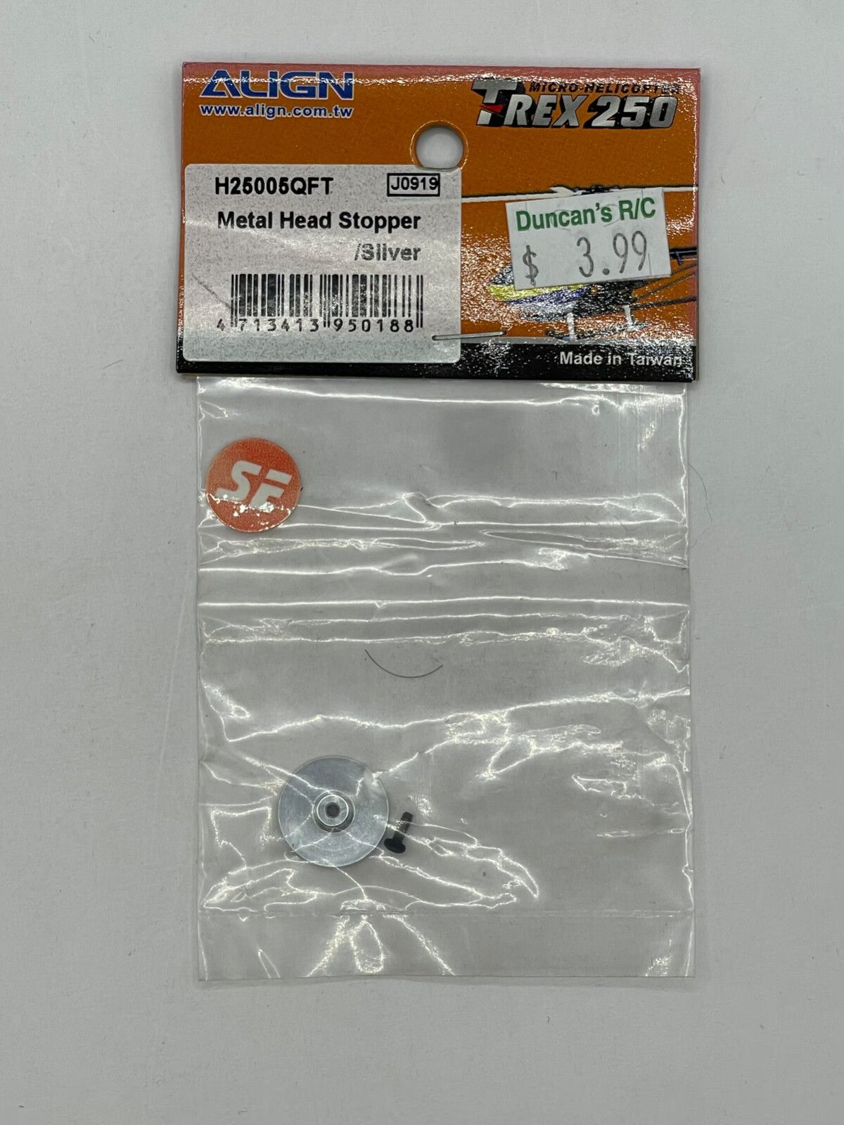 H25005QFT Metal Head Stopper Silver