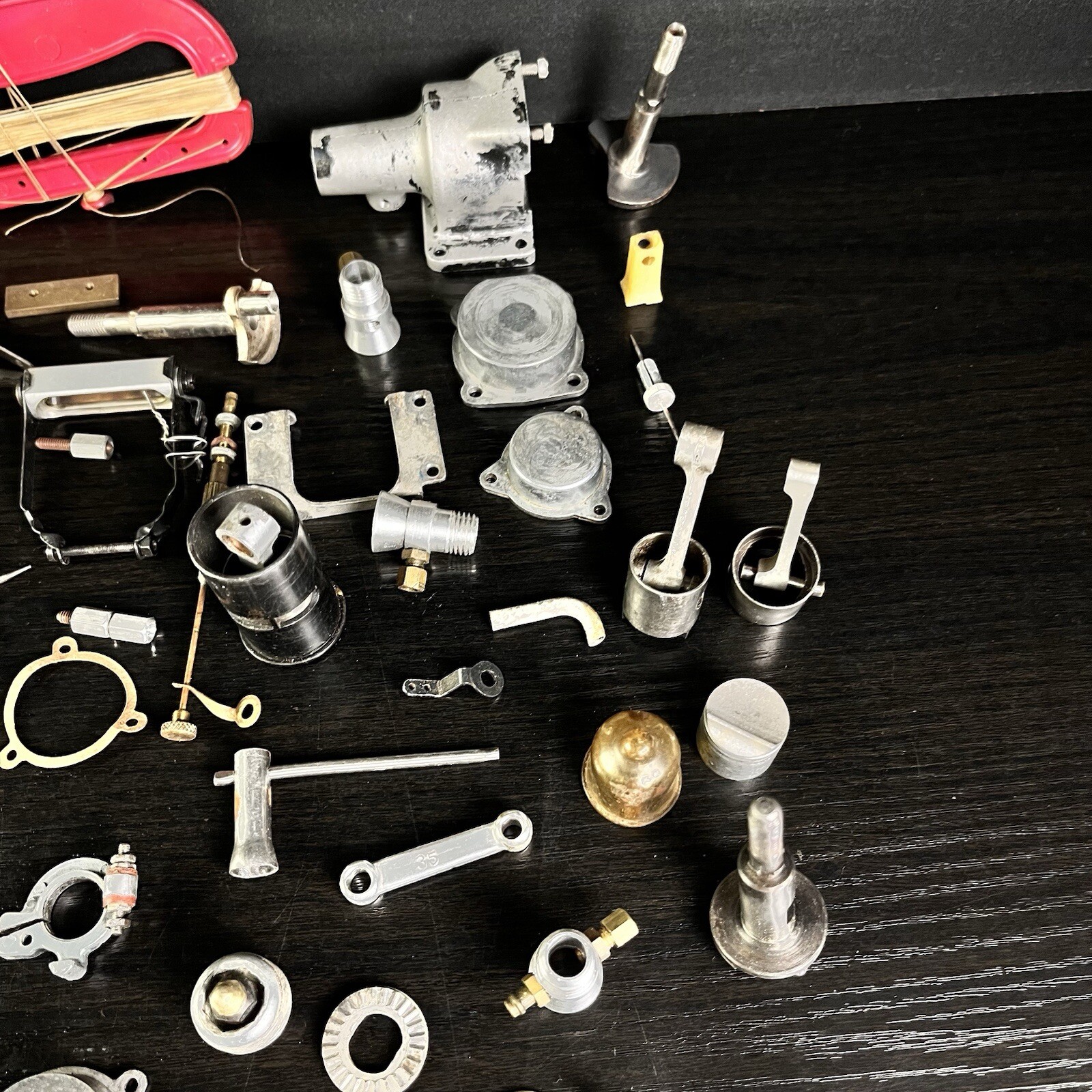 Lot of Vintage RC Gasoline Engine Plane Parts (97 Pieces) GREAT LOT