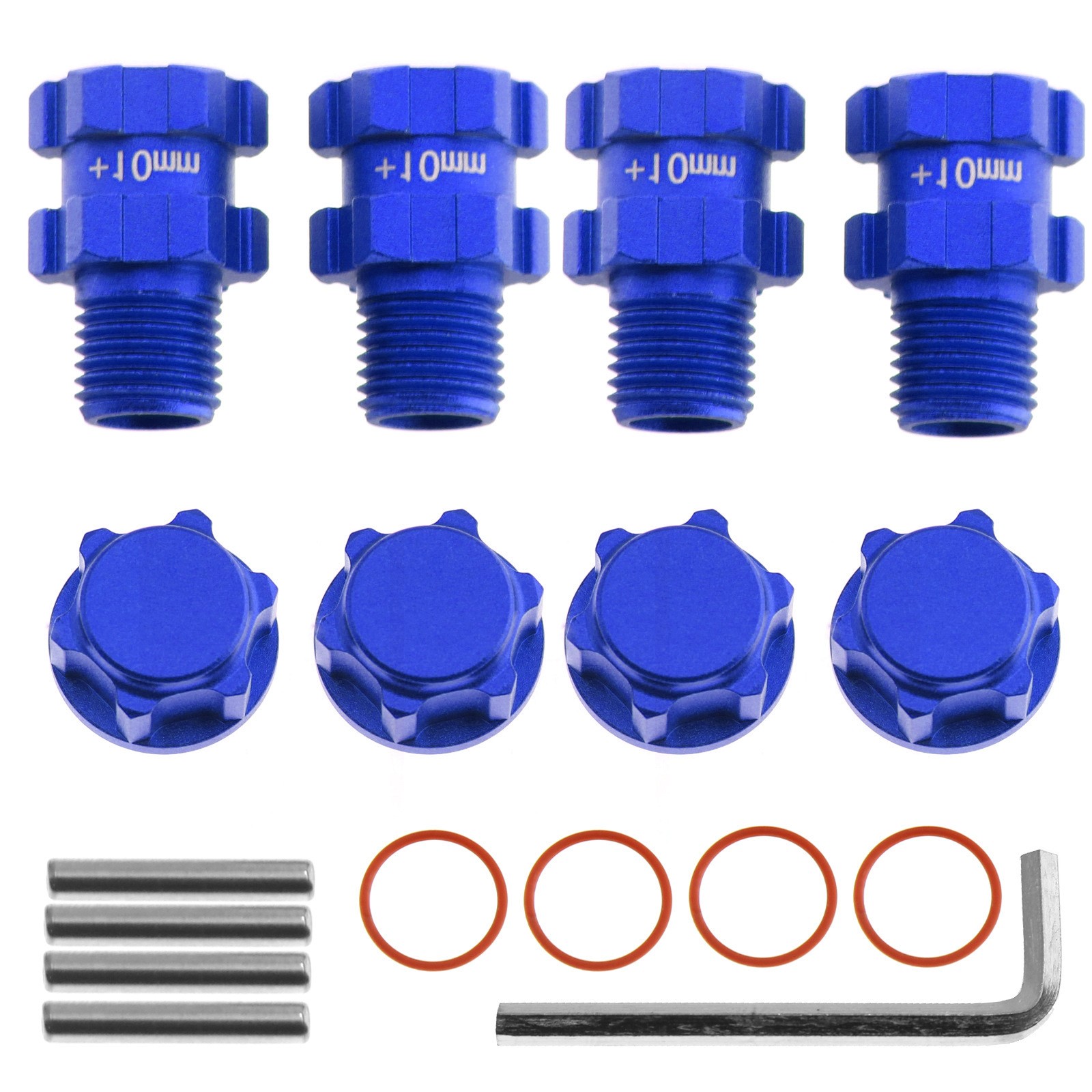 4PCS 14mm to 17mm Wheel Hex Hub Adapter For Senton 4X4 AR102667 (red) Rc Car;