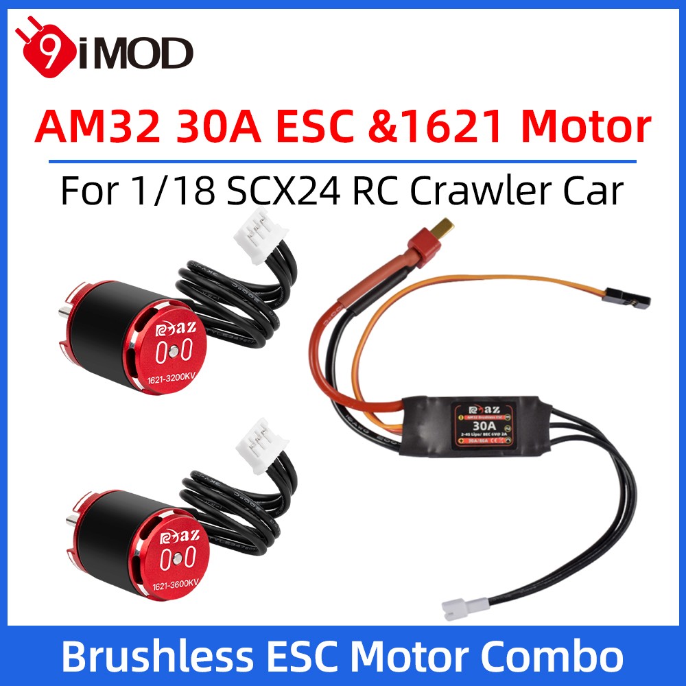 9IMOD Brushless 30A ESC &1621 Motor Combo Mini For 1/18 RC Car Axial SCX24 TRX4M