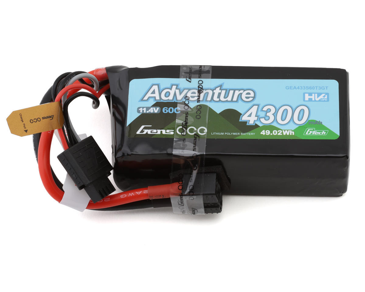 Gens Ace G-Tech Smart 3S LiHV Battery 60C (11.4V/4300mAh) [GEA433S60T3GT]