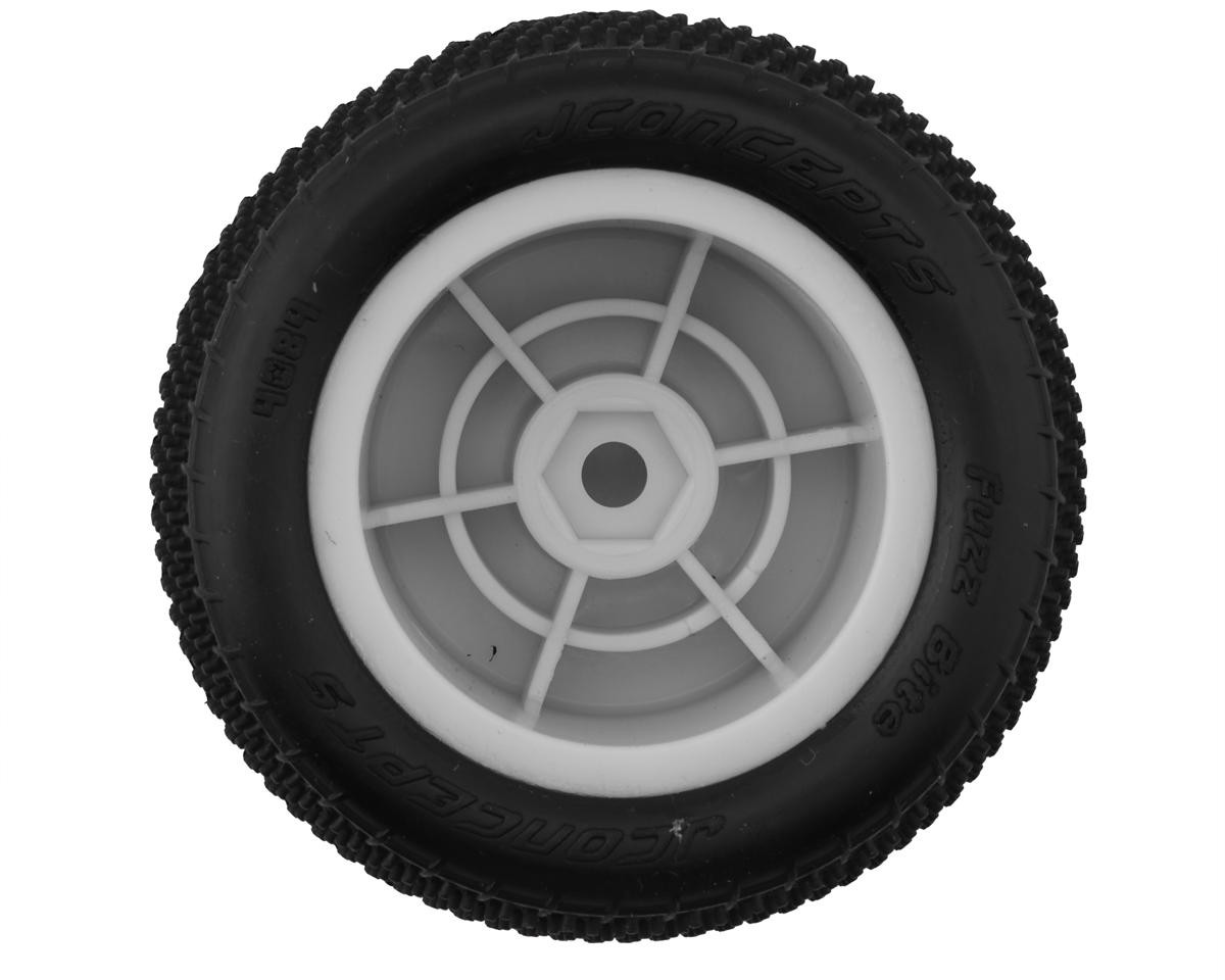 JConcepts Mini-T Fuzz Bite Pre-Mounted Rear Tires (White) (2)