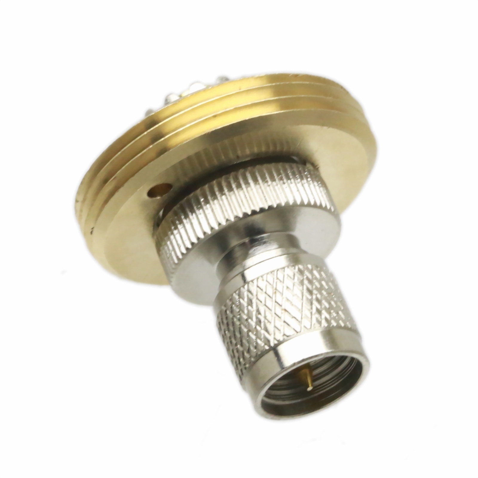 NMO Mount connector 5/8″ hole to mini-UHF male adapter UHF/VHF Antenna Ham Radio