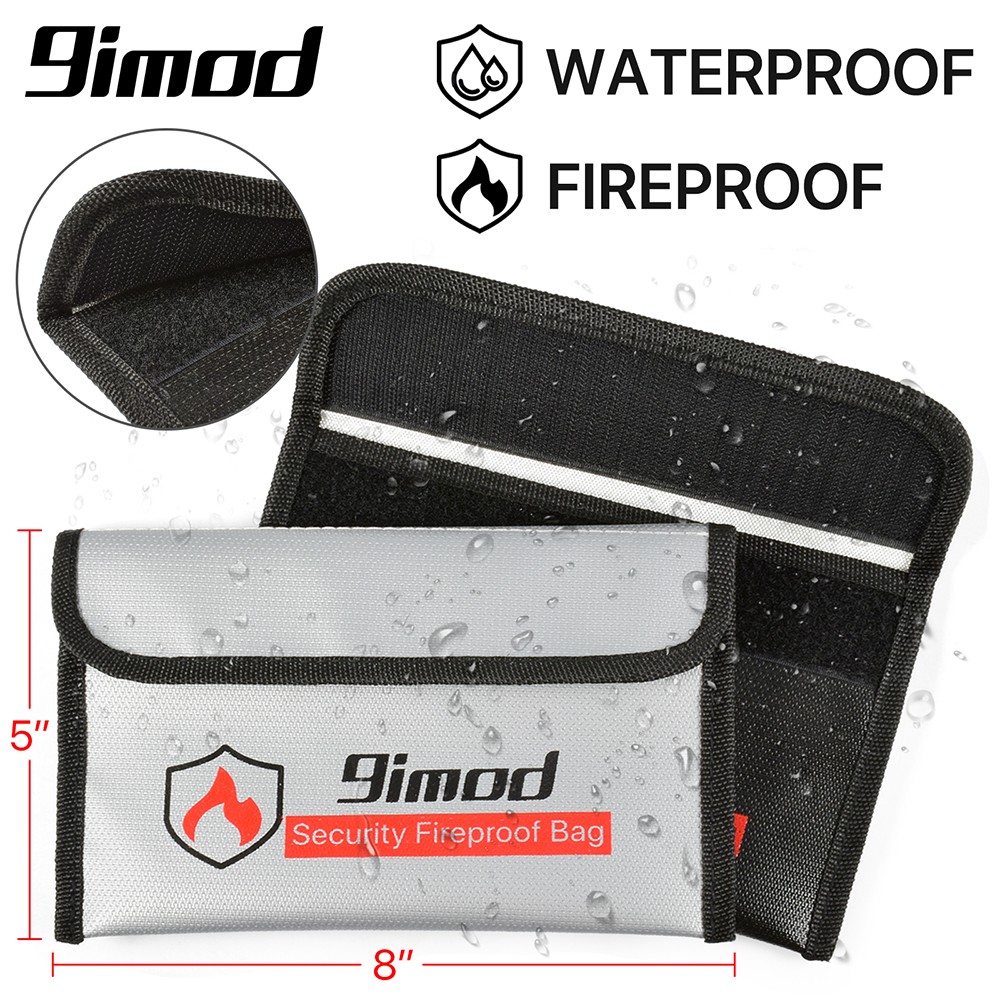 9imod 5×8 inch Fireproof Bag Explosion-Proof Waterproof Lipo Battery Safety Bag