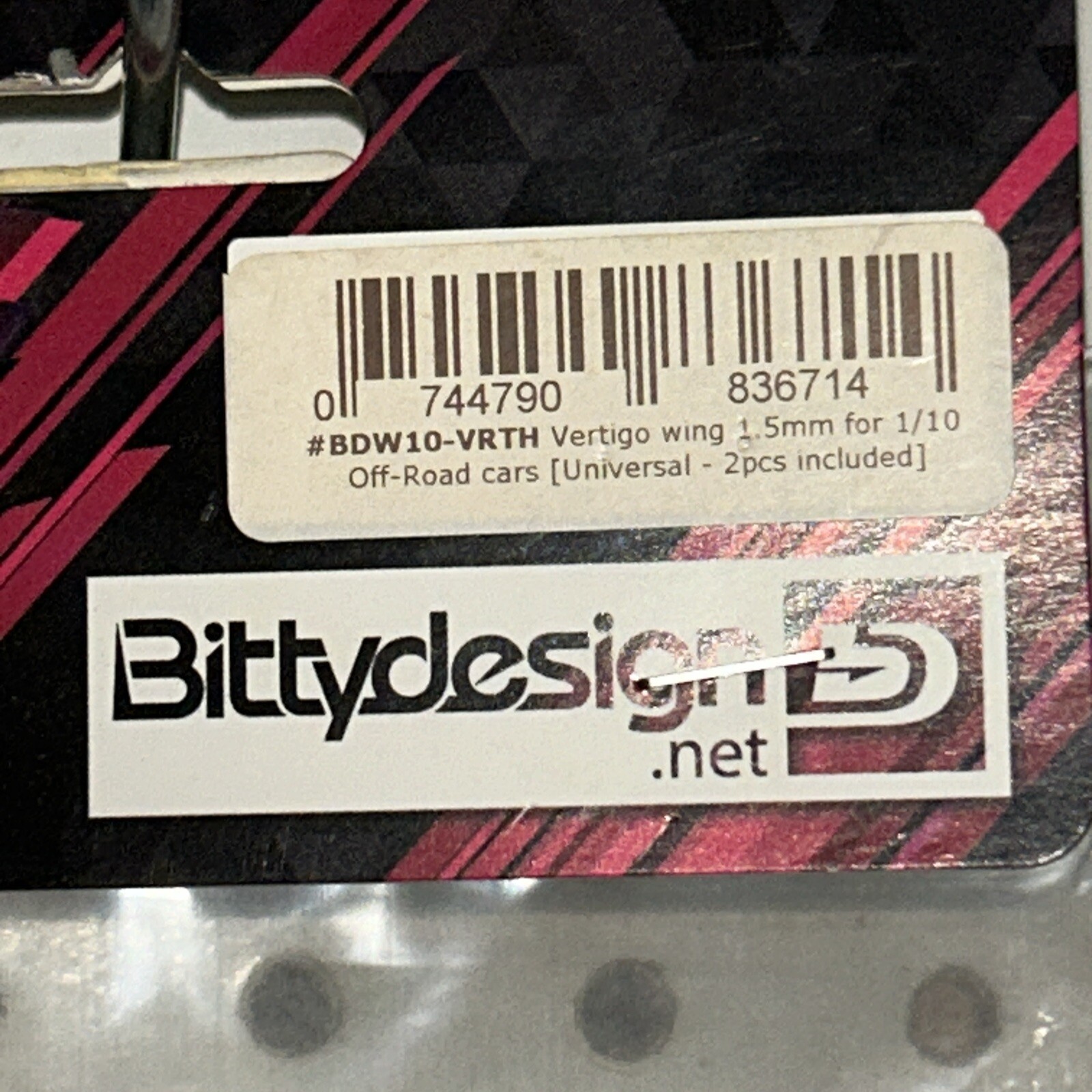 Bittydesign Vertigo Off-Road 1/10 Buggy Wing Set (1.5mm) (2) (6-3/8″ Wide)