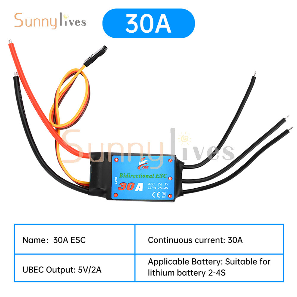 20A/30A/40A/50A Bidirectional Brushless ESC for Remote Control Ship Pneumatic