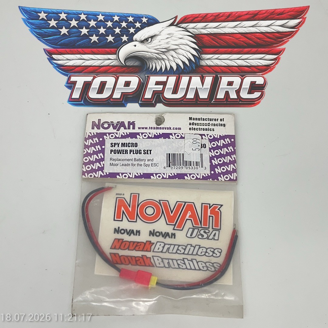 Novak Spy Micro Power Plug Set Replacement Battery & Moor Leads for the Spy ESC
