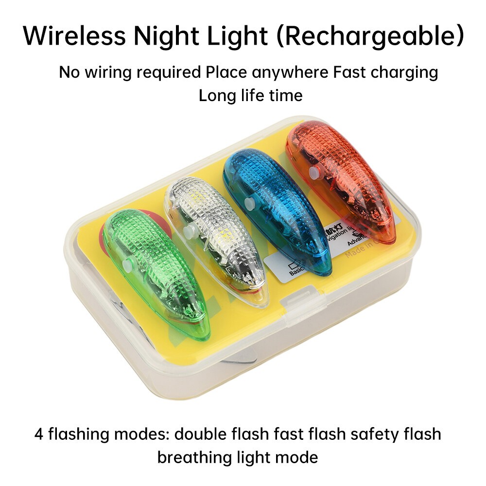 WIRELESS Rechargeable Navigation Lights ZMR Model III ACP6510 Factory Sealed New