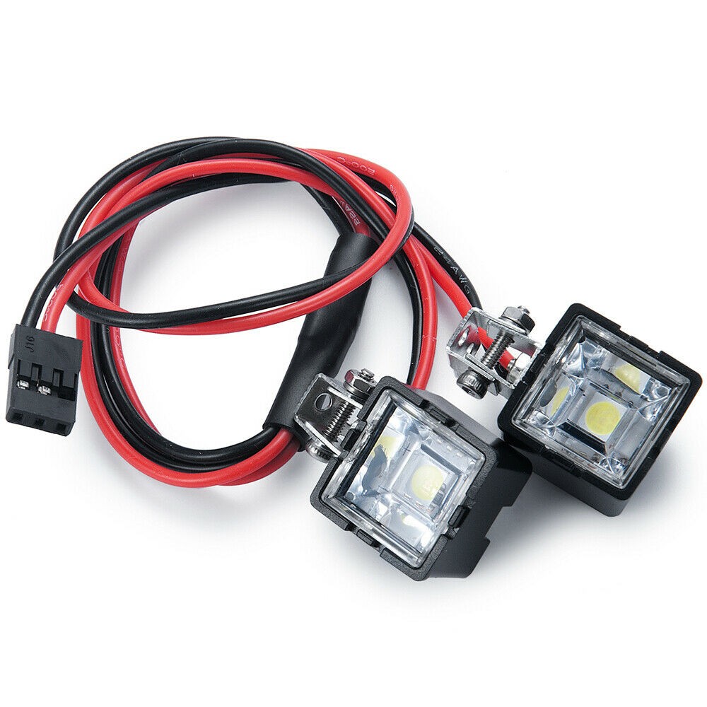 1Pair Square/Round Headlights LED Light Lamp For Axial TRX4 TRX6 Redcat RR10 B