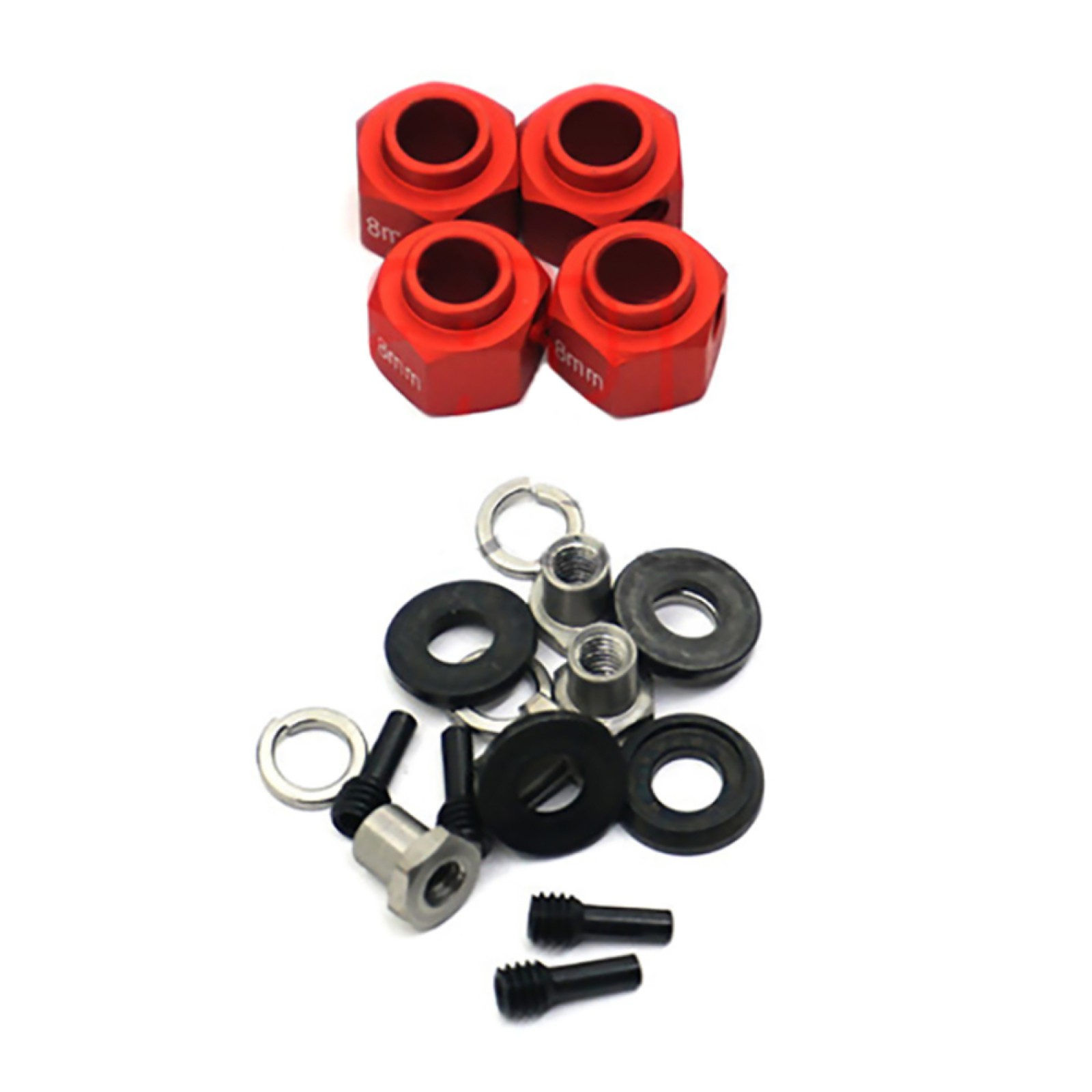 8mm 4X Hex Wheel Hubs Widen Adapter Kit For Traxxas TRX-4 Crawler 1/10 RC Car