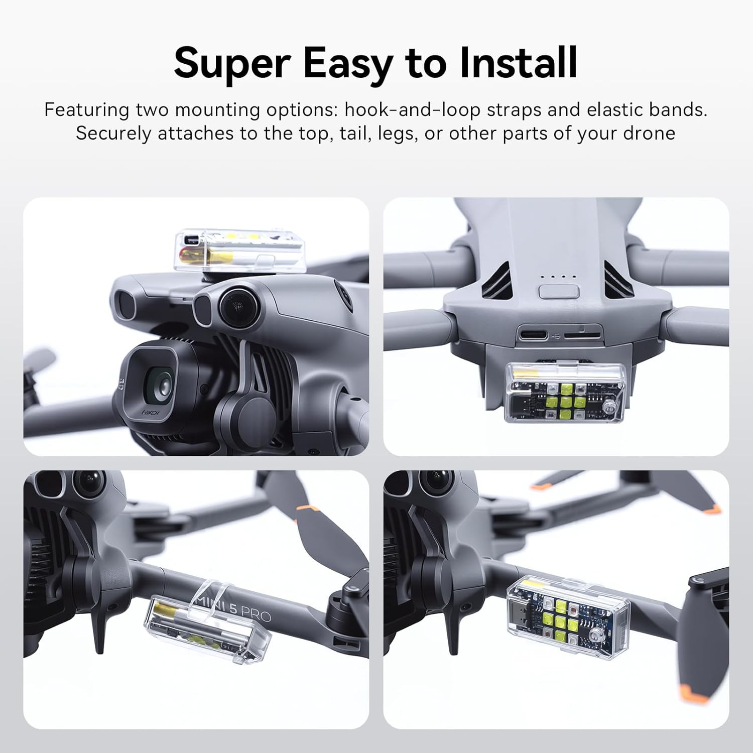 Drone Strobe Light, FAA Night Flying Light, anti Collision LED Flash Light, for