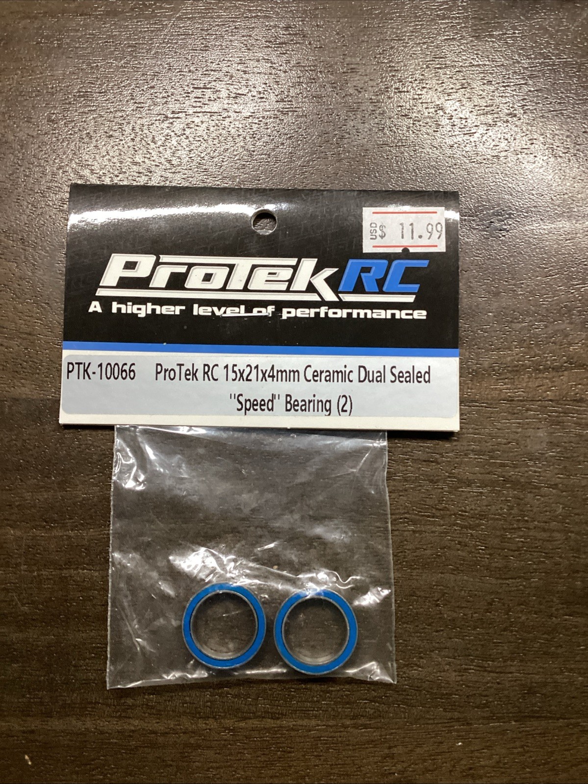 ProTek RC 15x21x4mm Ceramic Dual Sealed “Speed” Bearing (2) [PTK-10066]