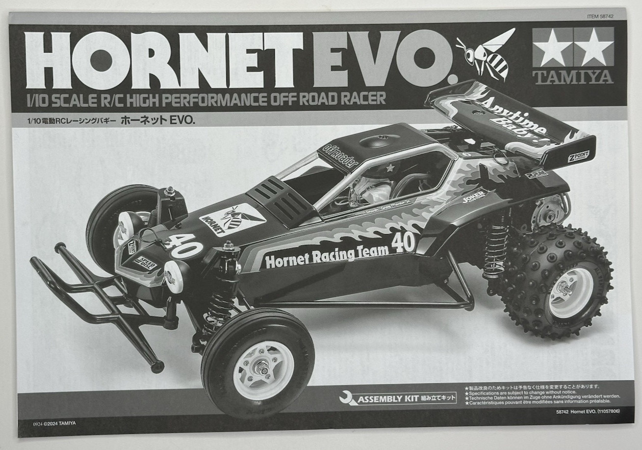 Tamiya Hornet EVO 58742 New Replacement Part Instruction Book Manual Build Guide