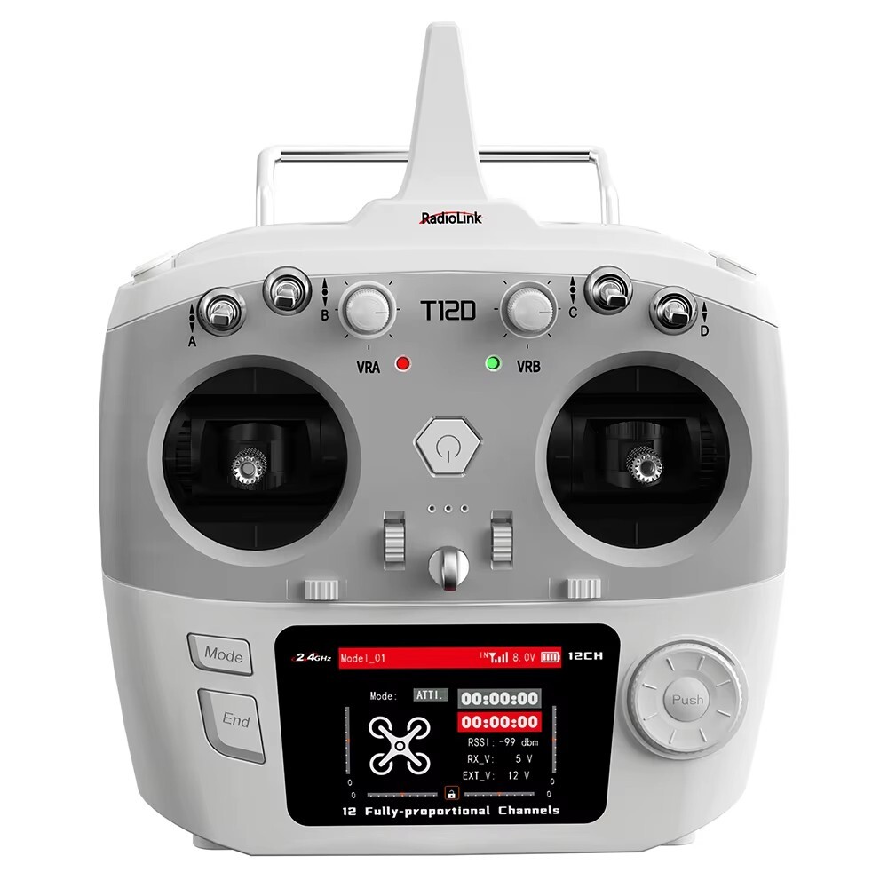 RadioLink T12D 12 Channels RC Transmitter 2.4GHz R16F Receiver Remote Controller