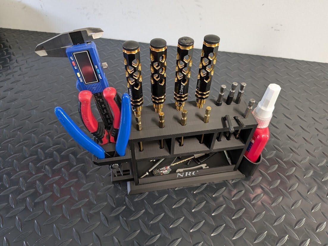 RC Car Tool Holder – Hex drivers – Drill Bits – Loctite – etc.