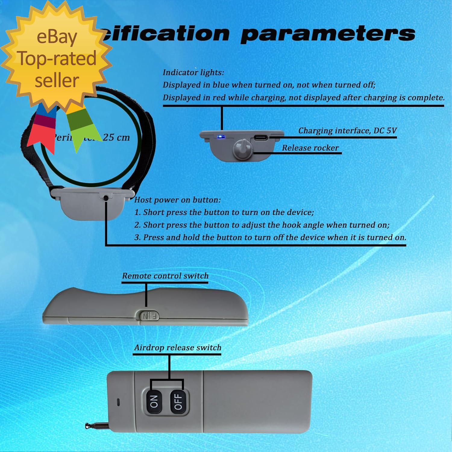 Universally Drone Airdrop System Release Device Payload Delivery 1 | Transport D