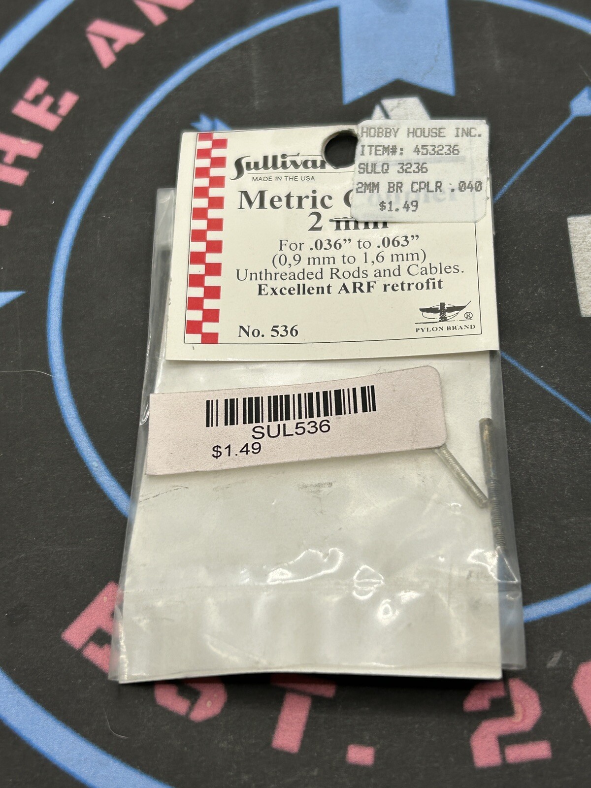 Sullivan 536 2mm Metric Coupler For .036″ to .063″ Unthreaded Rods & Cables