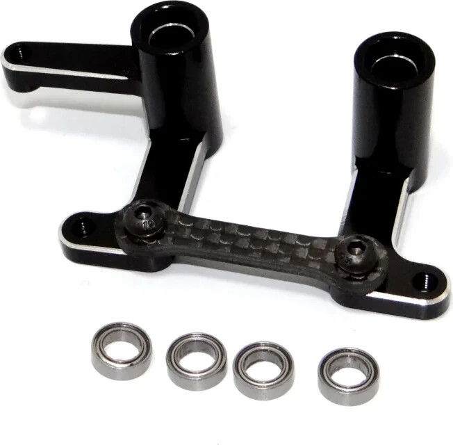 Hot Racing TE48G01 Aluminum/CF Steering Bellcranks and Draglink – Tra Ban Rus 2W