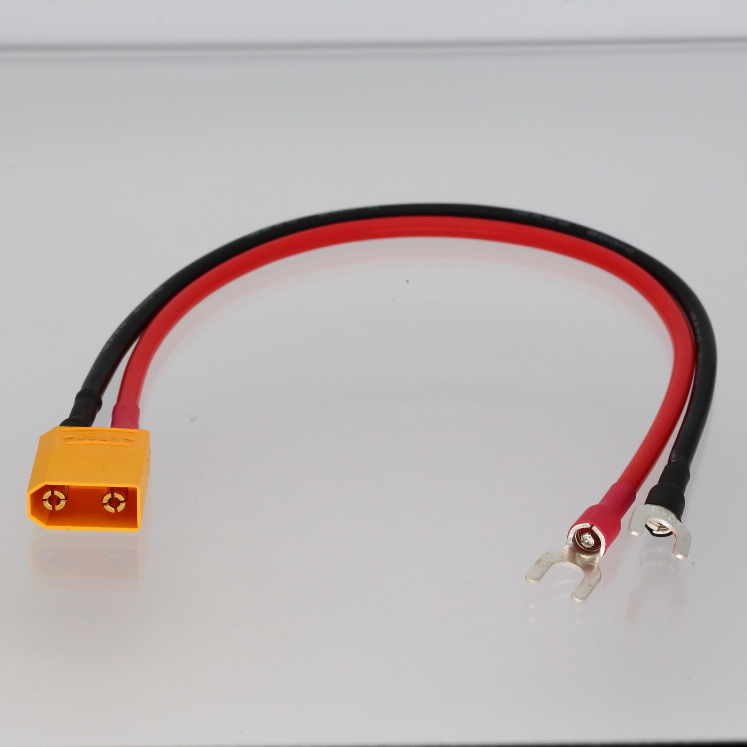 XT90 Male to M6 U-Type Spade Fork open Terminal battery charging 12awg 1FT Cable