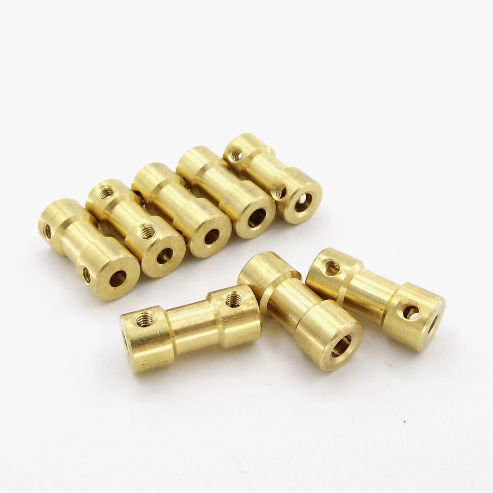 2x RC Model 2 2.3 3 3.17 4 5 6mm Motor Shaft Coupling Copper Joint Connector