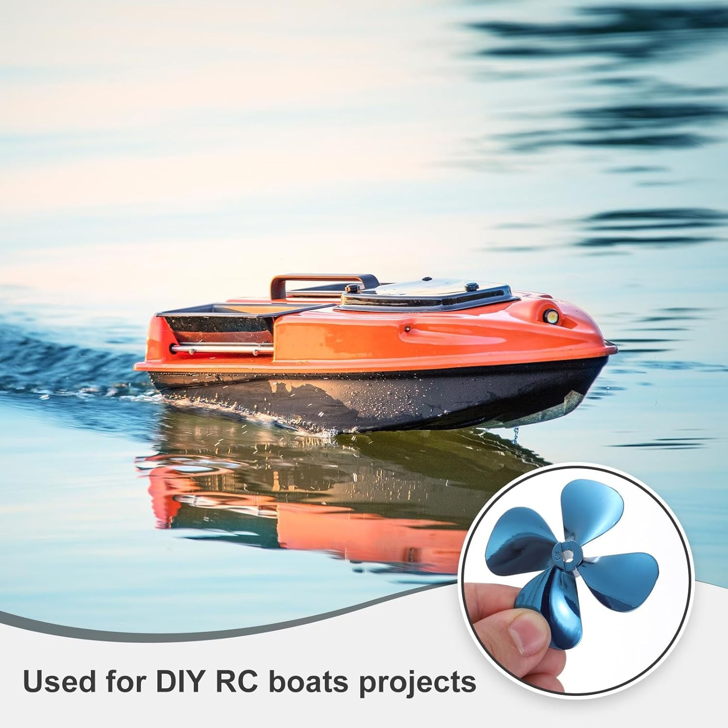 RC Boat Propeller 4 Blades Propellers 4mm Hole Dia 60mm OD CCW Clockwise