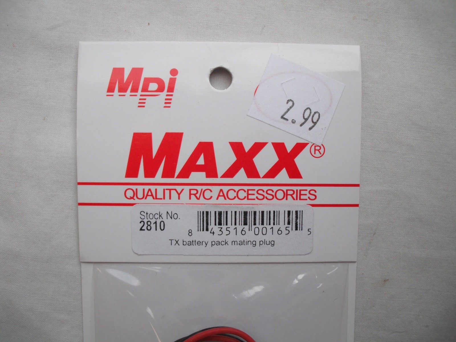 Lot of 3 Maxx Products Mpi 2810, TX Battery Pack Mating Plug, R/C Plane Airplane