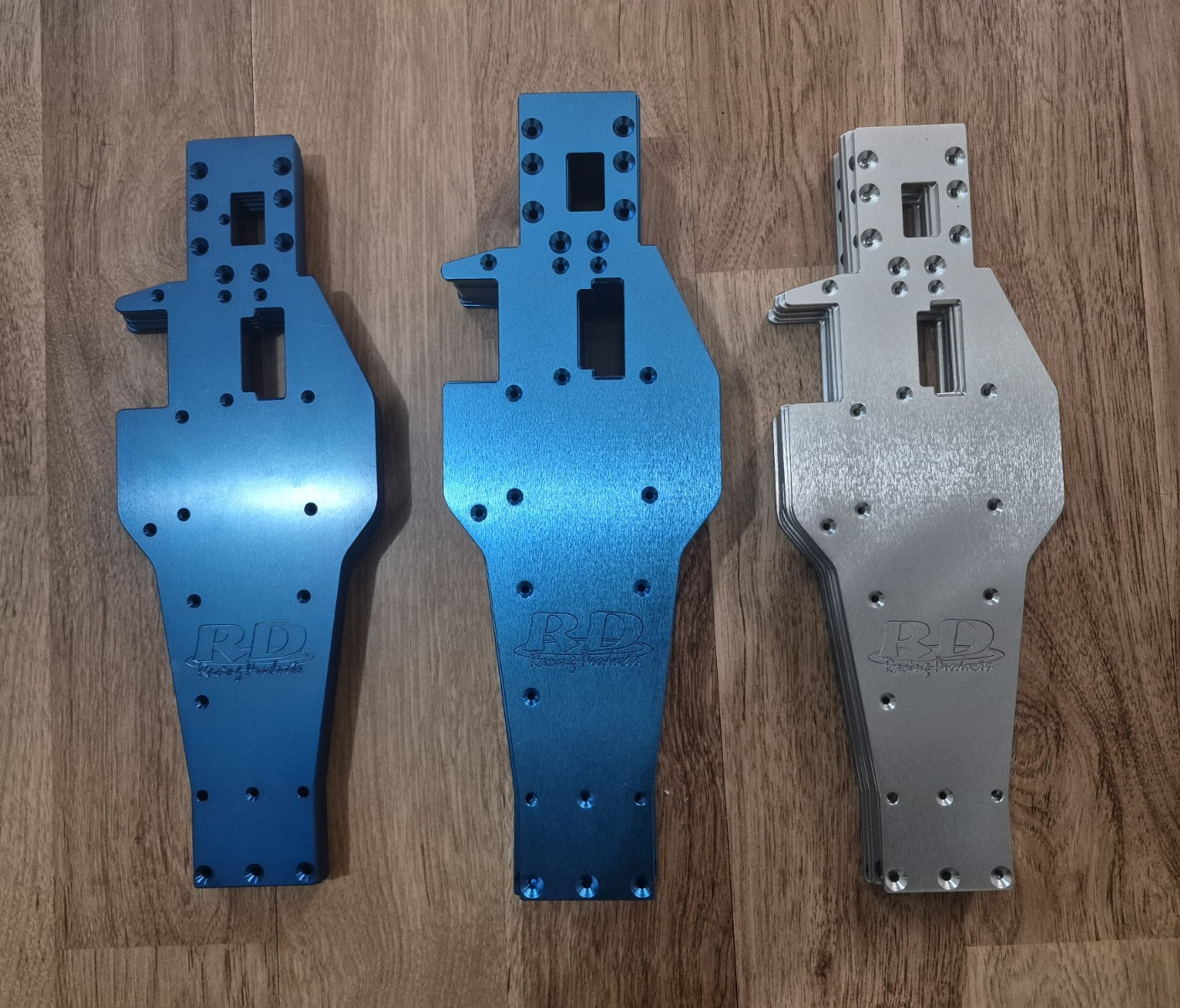 Rare RD Racing Products Aluminum Nitro Rustler, Nitro Sport, 3mm Chassis Plate