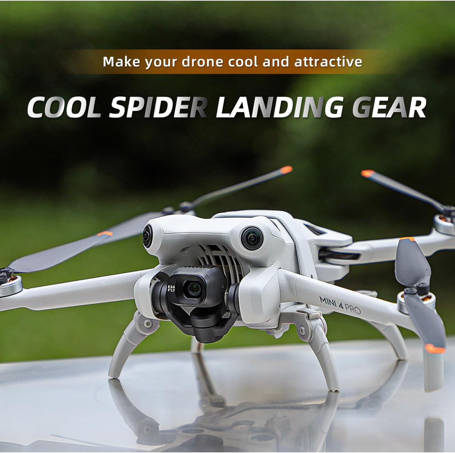 DJI Mini 4 Pro Drone Landing Gear – Folding Spider Legs – Easy Install