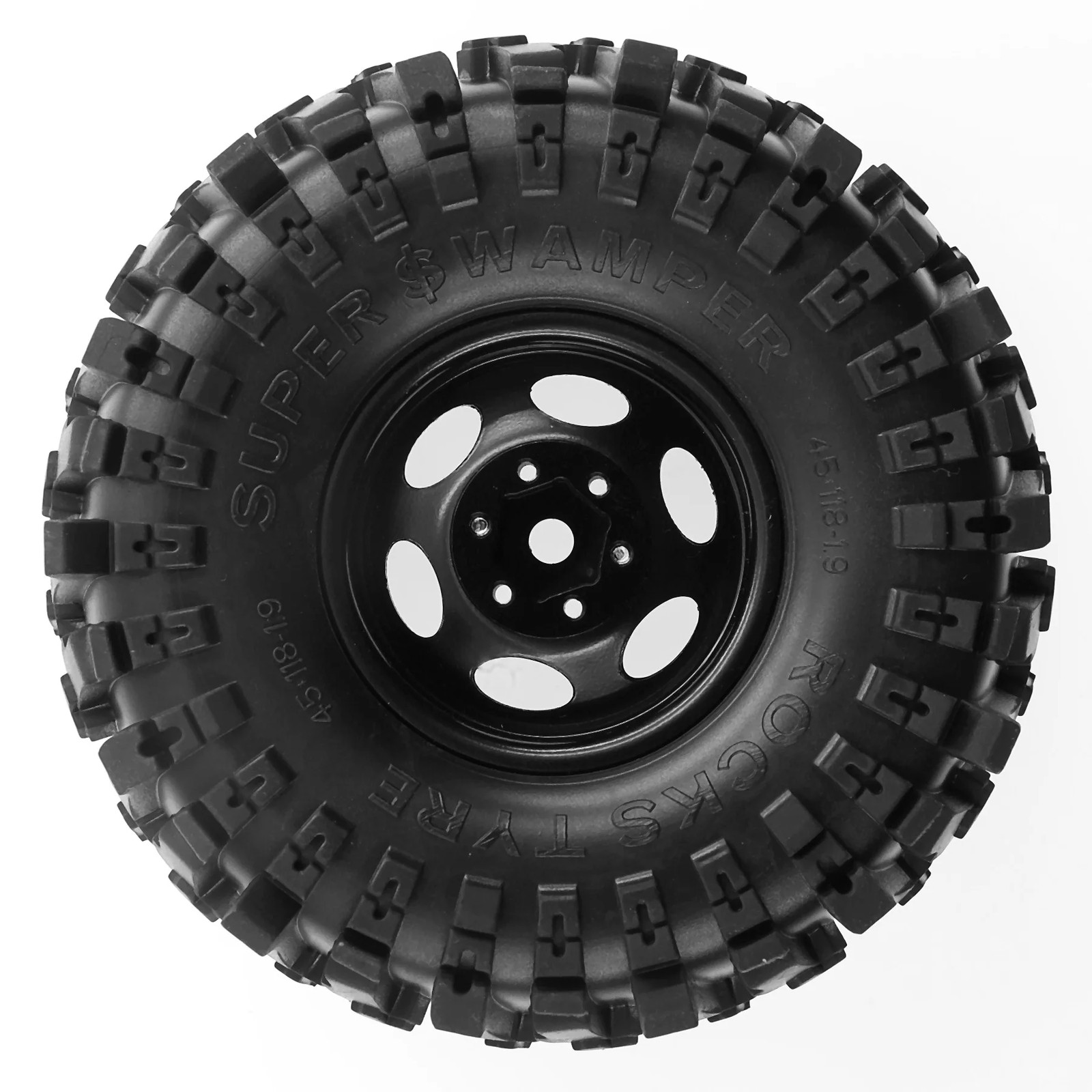1.9” Beadlock Wheels Deep Dish Metal Negative Offset -10mm and Tires for 1/10RC