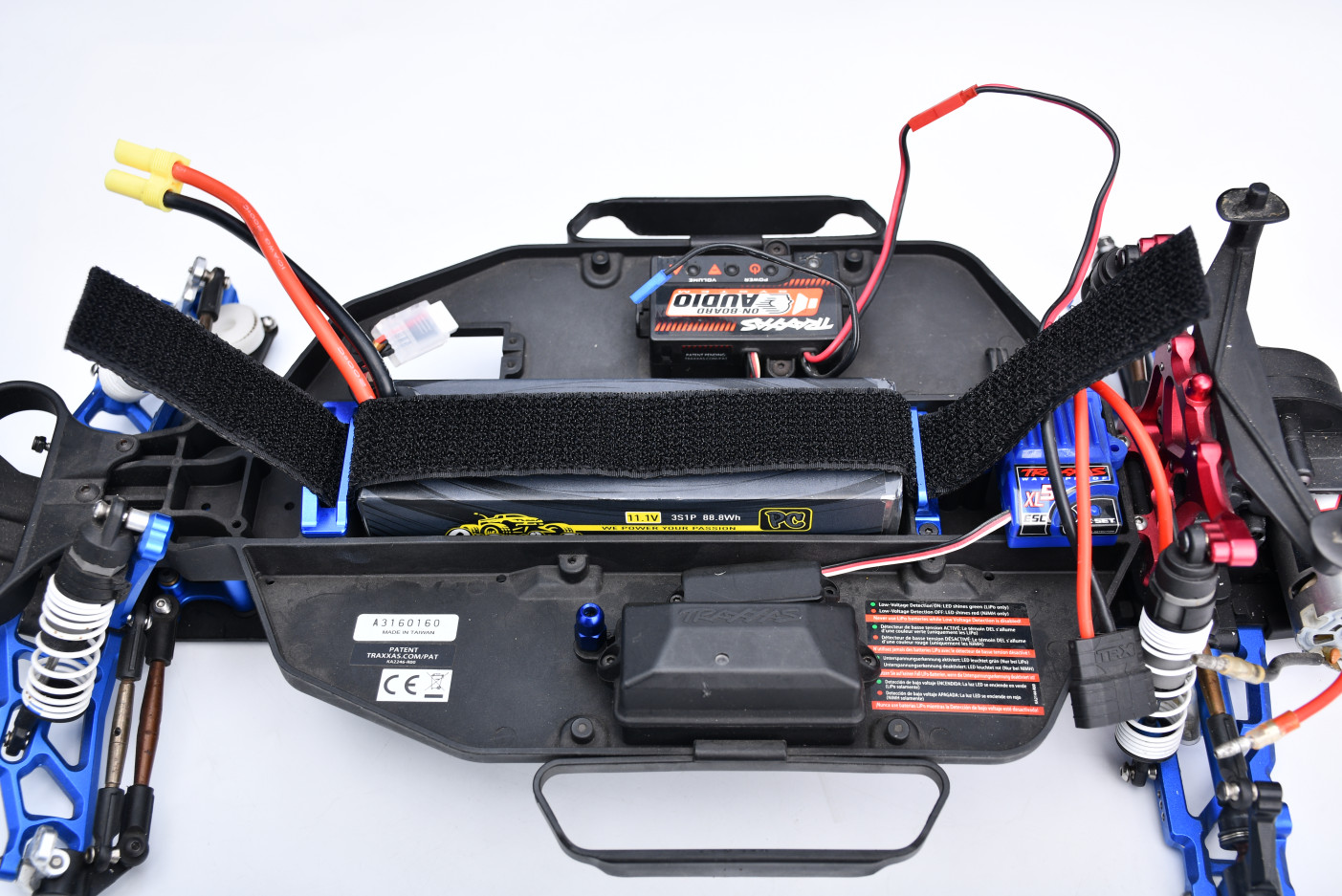 GPM Alloy Battery Fix Mount Base + Strip for TRAXXAS 1/10 2WD SLASH VKL SHORT