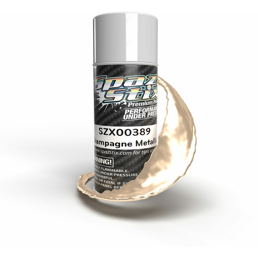 Spaz Stix 00389 Champagne Metallic Aerosol Paint 3.5oz Can
