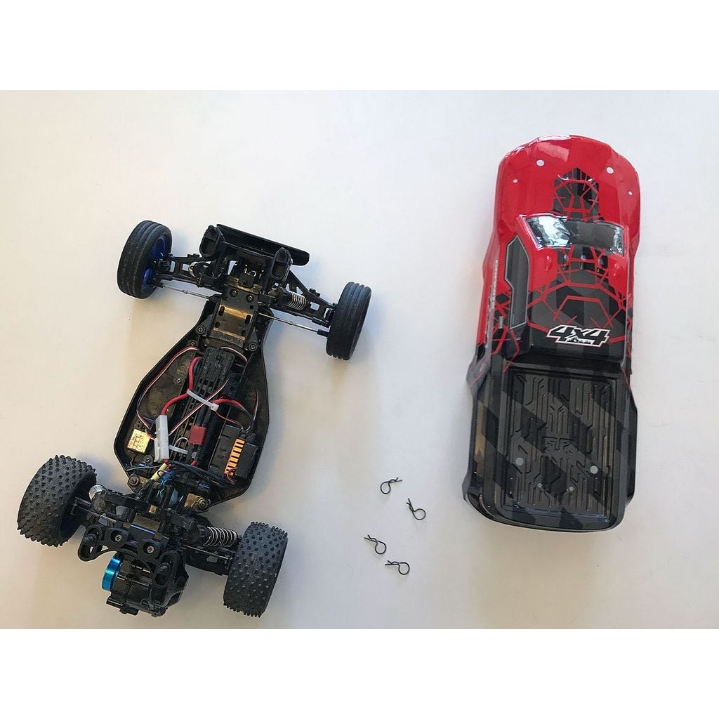 Body mounts for Tamiya DT-02 RC car chassis
