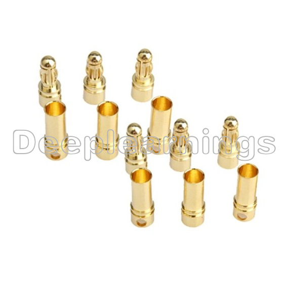 20PCS 10Pairs 3.5mm Gold Plated Male&Femal​e Bullet Banana Plug Connector