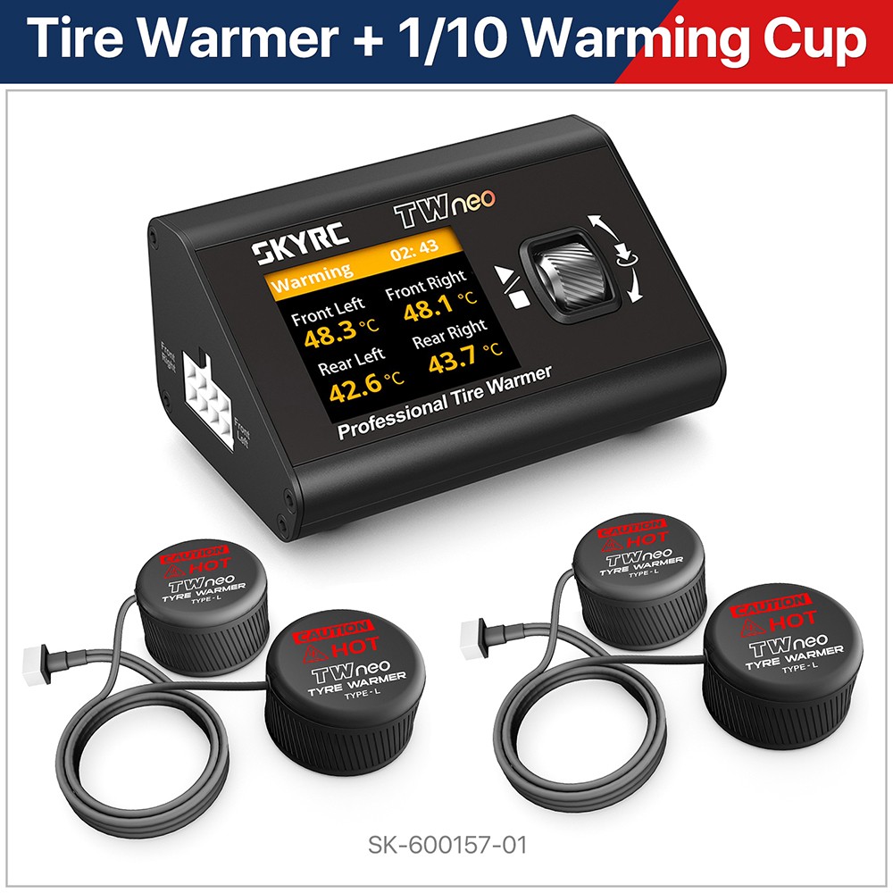 SkyRC TWneo Tire Warmer Heater 20–80℃ APP Control for 1/8 1/10 RC Car Tires