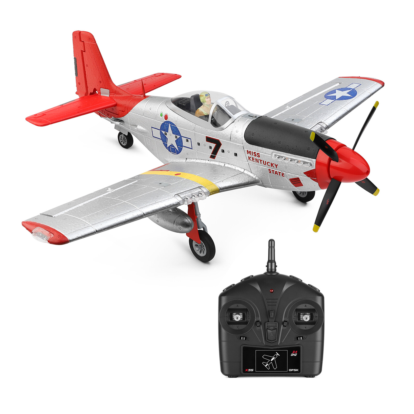 WLtoys XK A280 RC P51 Fighter 4CH Airplane 3D/6G FixedWing BrushlessMotor Toy L3