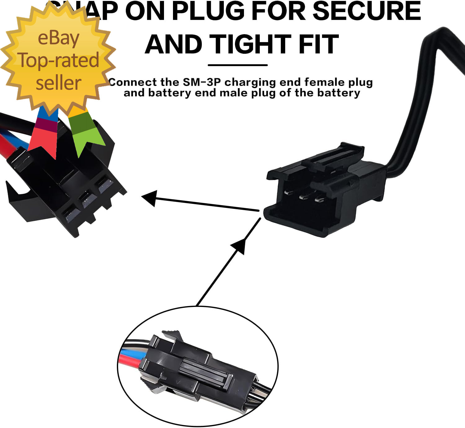 7.4V USB Charger Cable with SM-3PIN Plug Compatible RC Car RC Plane RC Tank RC