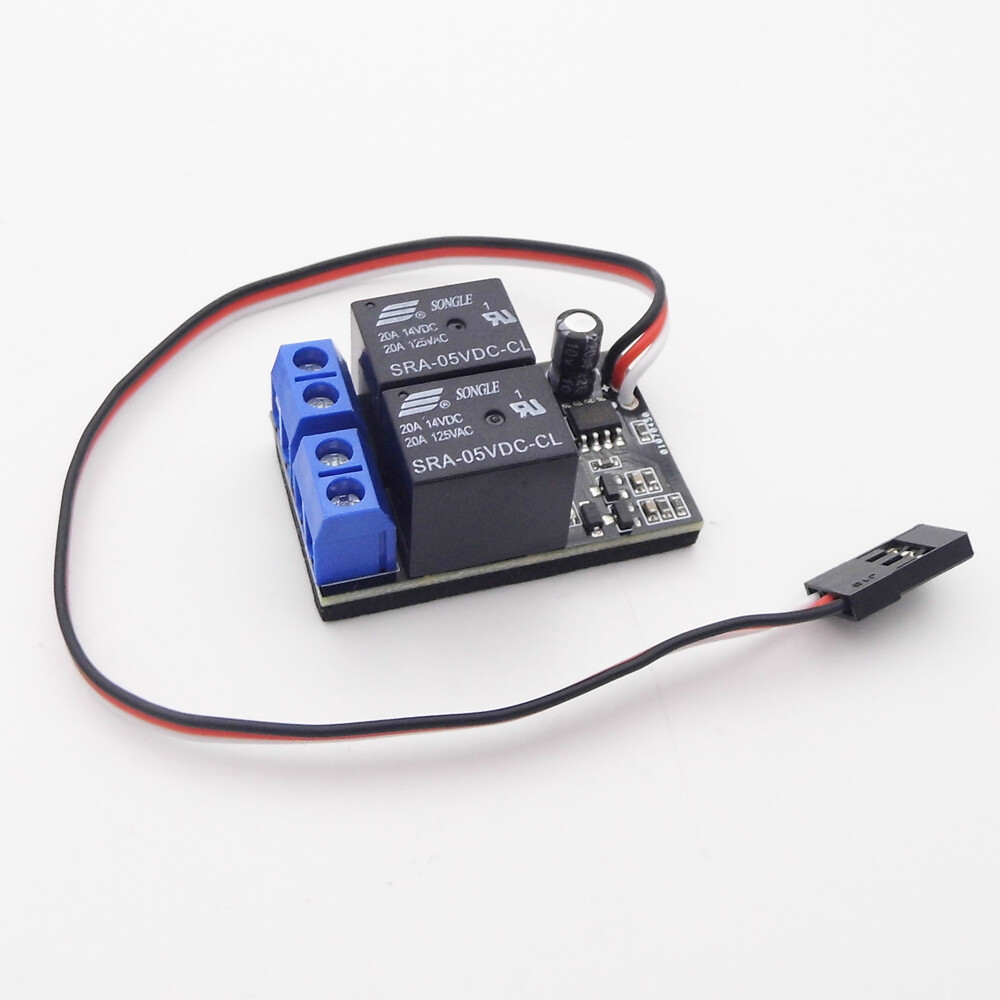 RC Model PWM Receiver Control Switch 2-Ways 20A Relay fr Water Pump Light Camera