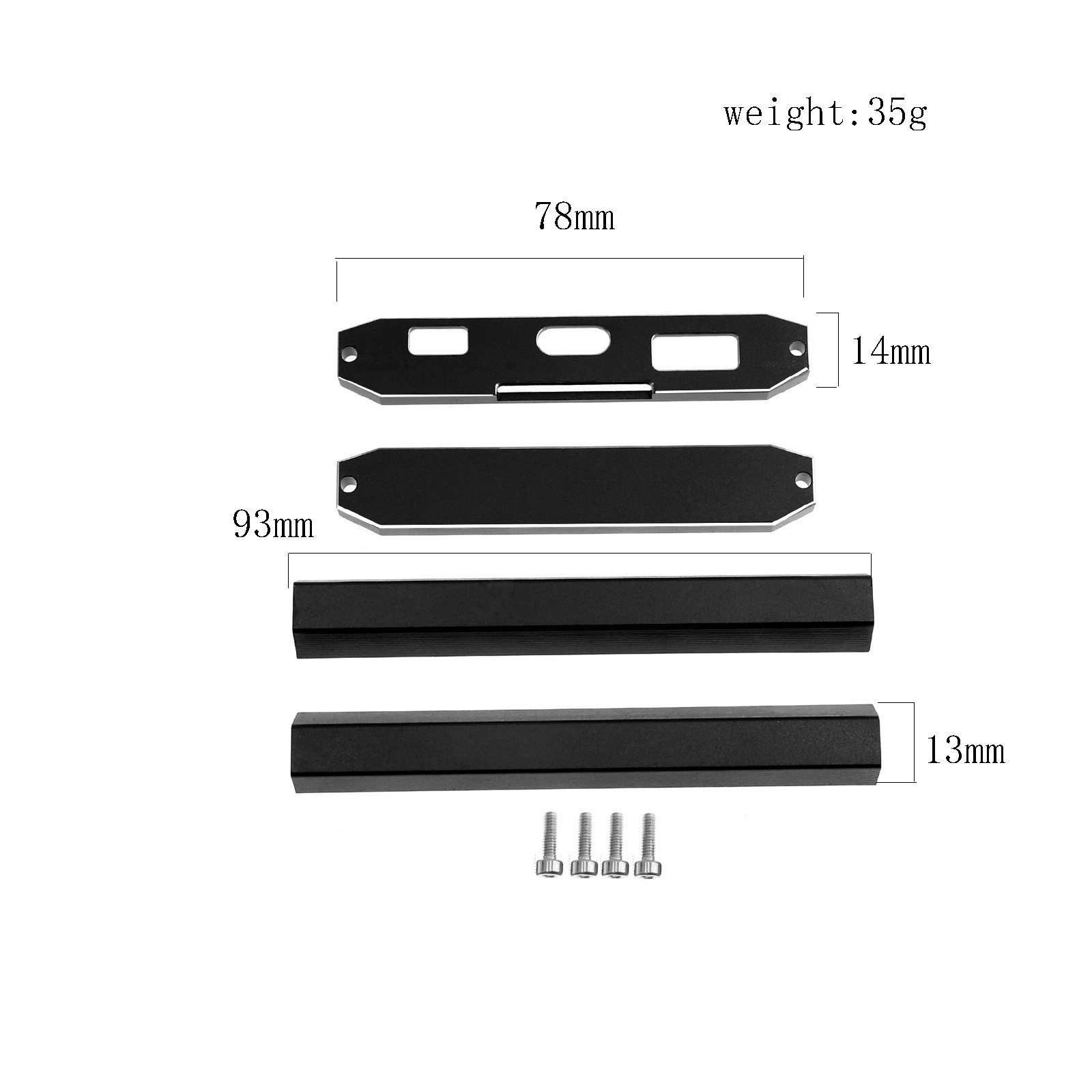 New Gun Control Battery Metal Base Protection Bracket for Flysky FS-NB4 Parts