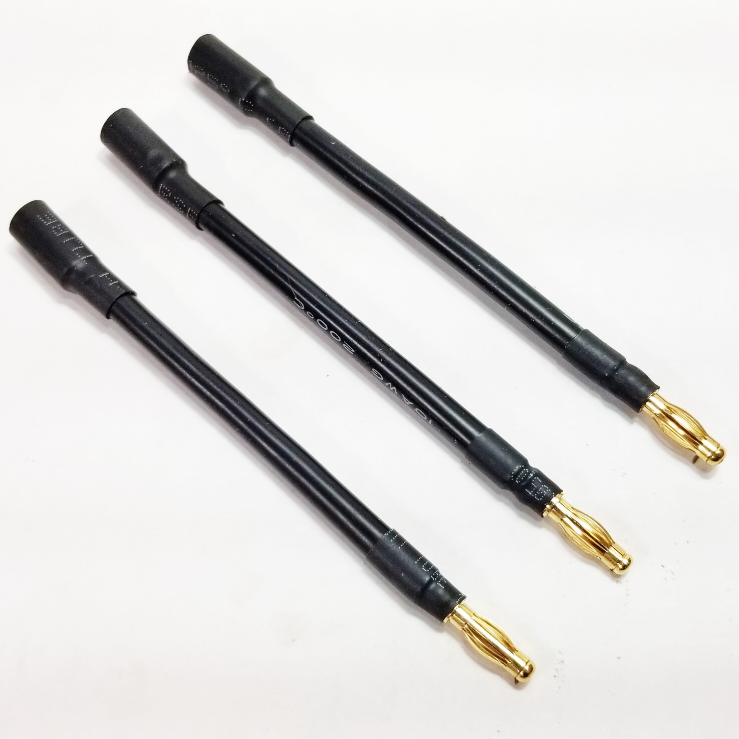 RCP Motor Wires 4mm Male to 6.5mm Female Brushless Motor Wire Adapters 3 or 6″