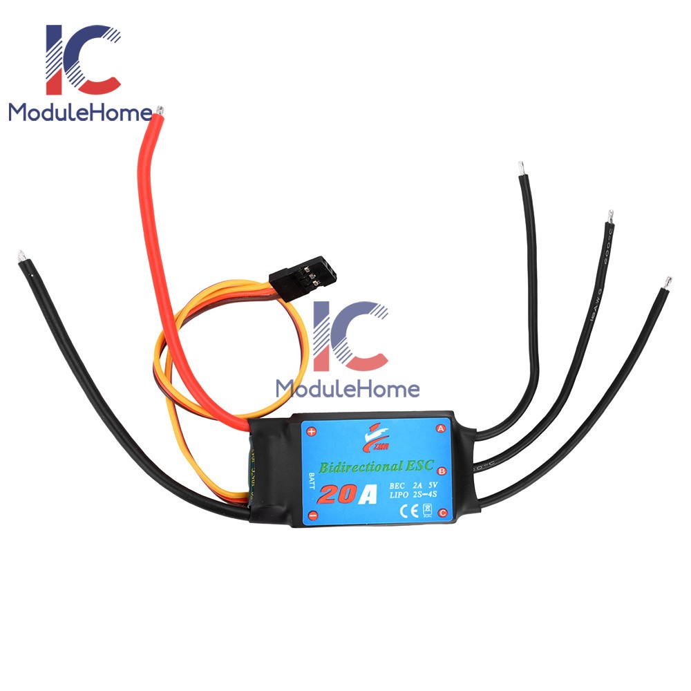 20A/30A/40A/50A Bidirectional Brushless ESC for Remote Control Ship Pneumatic