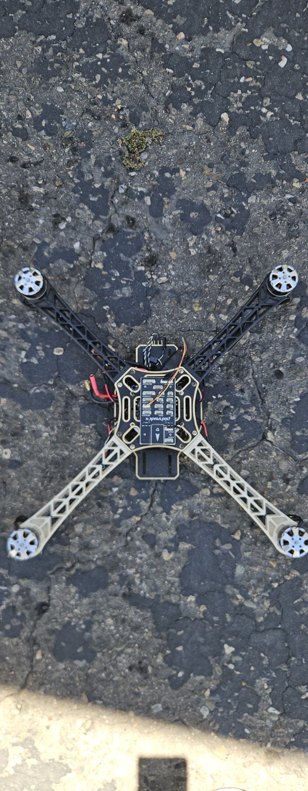 Quadcopter Frame Chassis Plate Set, Electric, Universal Compatible, Black/White
