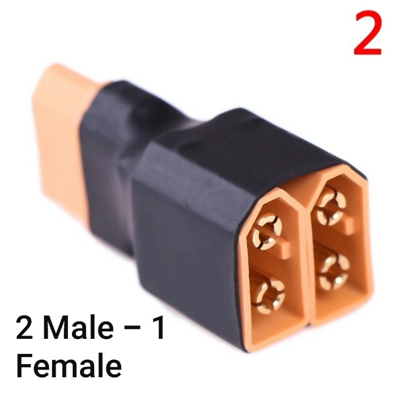 XT60 Parallel Adapter 2 Male / Female to 1 M/F Lipo Battery Converter Connectors