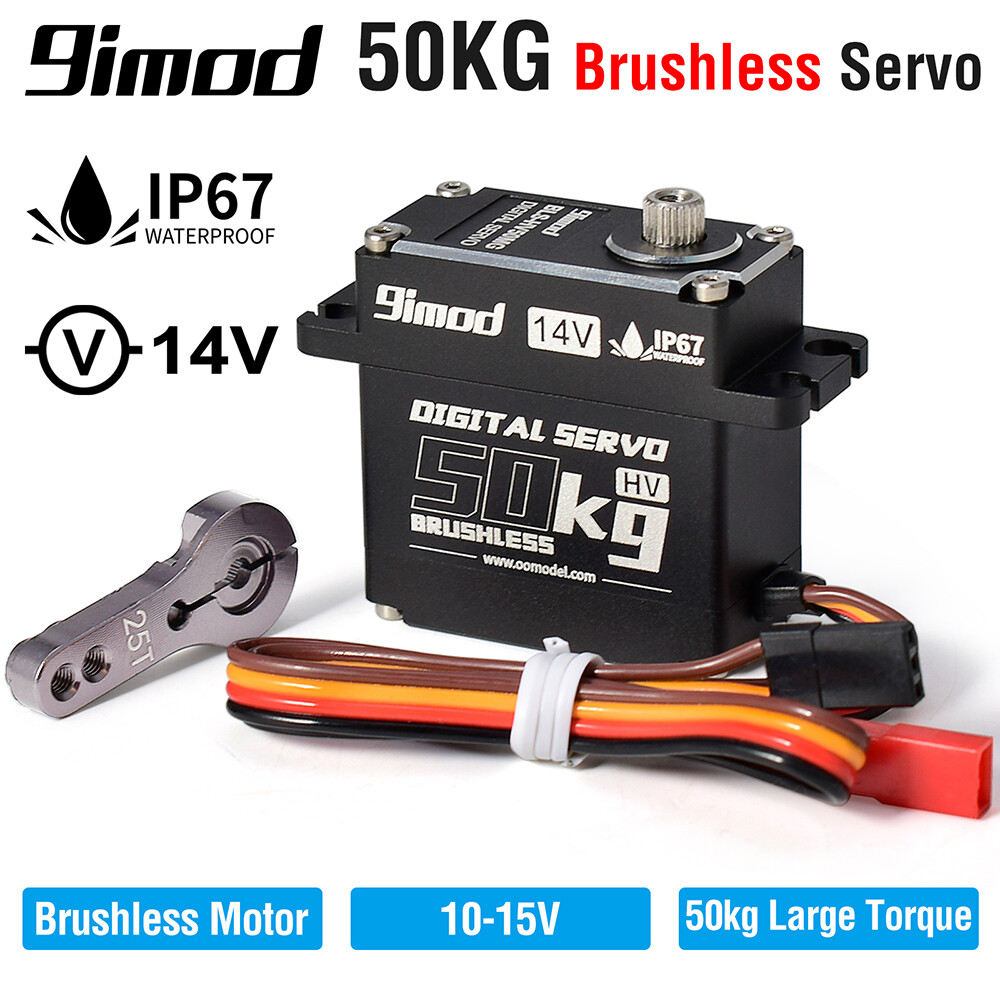 9imod 50KG BLS-HV50MG 14V HV Brushless Digital Servo for 1/5 RC Car Boat Robot