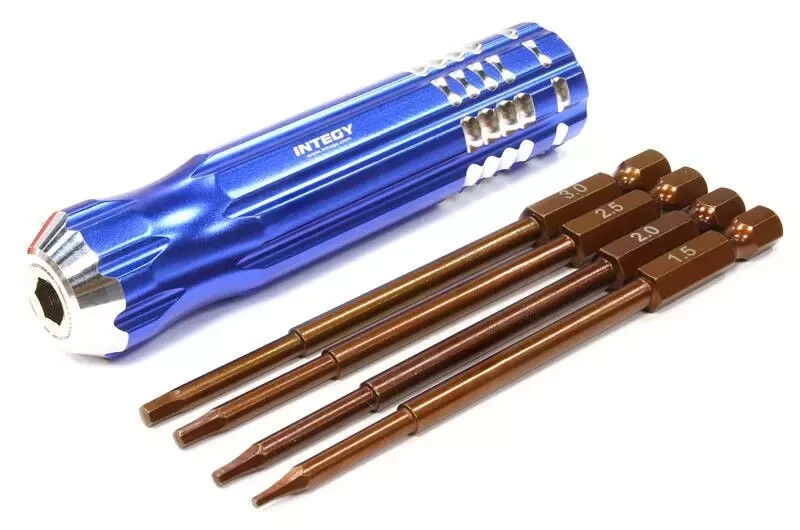 Integy C25596-BLUE QuickPit 4pcs Set, Hex Tip Set (1.5 2.0 2.5 3.0)