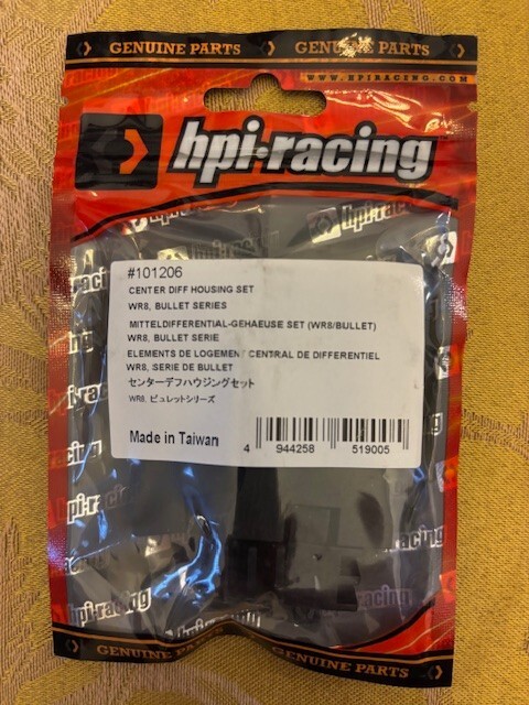HPI Part #101206: Center Diff Housing Set; WR8, Bullet Series