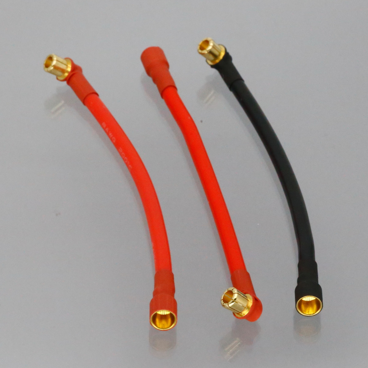 Heavy Duty​ 90-degree 8mm Bullet Male to Female 8-Gauge AWG 4~12″ Extension wire