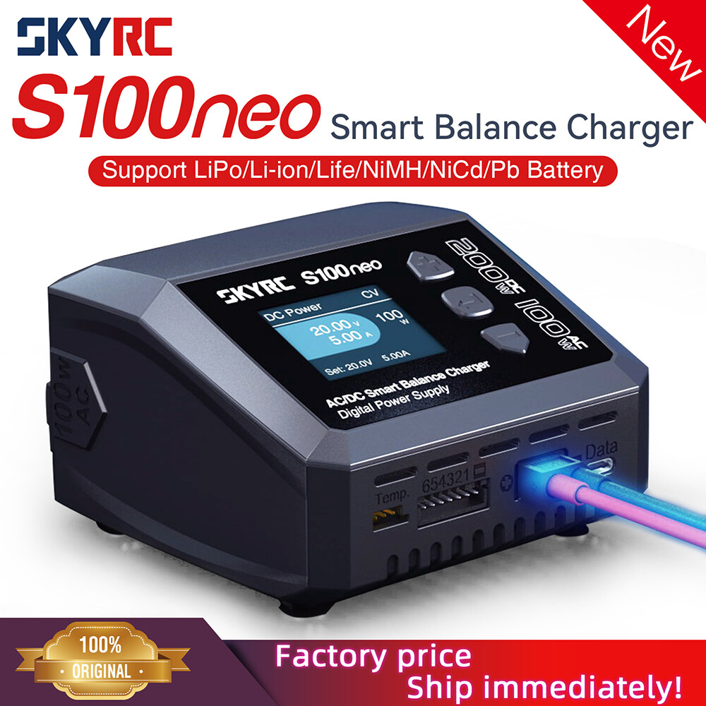 SkyRC S100neo Balance Charger AC100W DC200W 12A Smart LiPo Battery RC Discharger